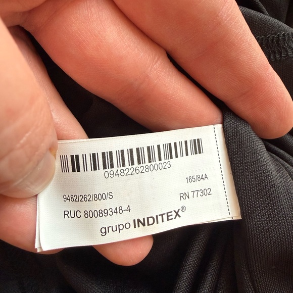 ZARA Black Ruched Cocktail Dress Rhinestone Belt Glam Party Dress - Picture 12 of 14